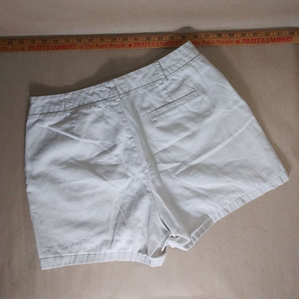 VINTAGE GAP LOOSE FIT KHAKI SHORTS White Women's Size 10 - Picture 2 of 4